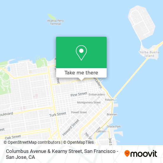 Columbus Avenue & Kearny Street map