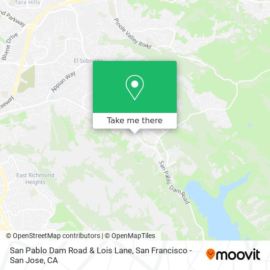 Mapa de San Pablo Dam Road & Lois Lane