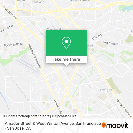 Amador Street & West Winton Avenue map