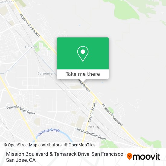 Mapa de Mission Boulevard & Tamarack Drive