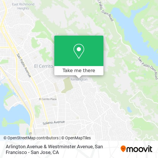 Arlington Avenue & Westminster Avenue map