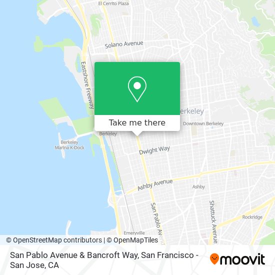 San Pablo Avenue & Bancroft Way map
