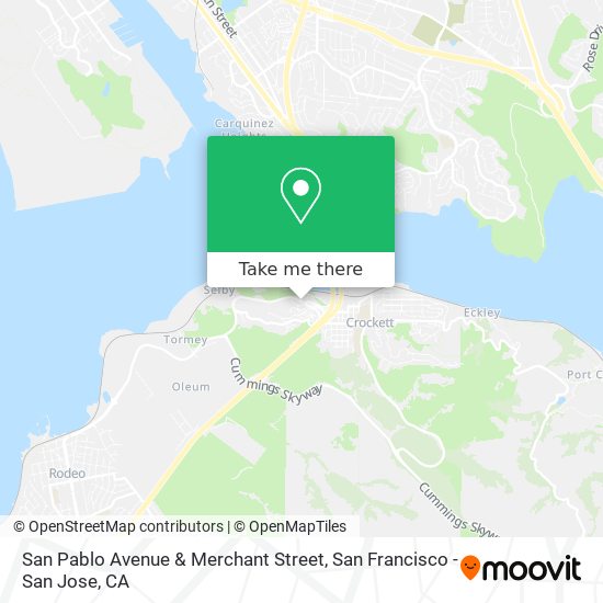 San Pablo Avenue & Merchant Street map
