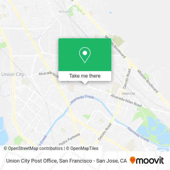 Mapa de Union City Post Office