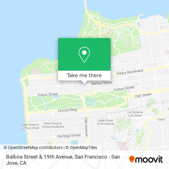 Balboa Street & 19th Avenue map