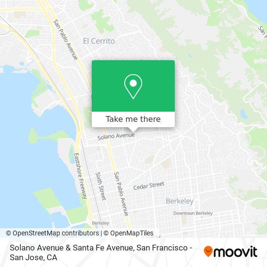 Solano Avenue & Santa Fe Avenue map