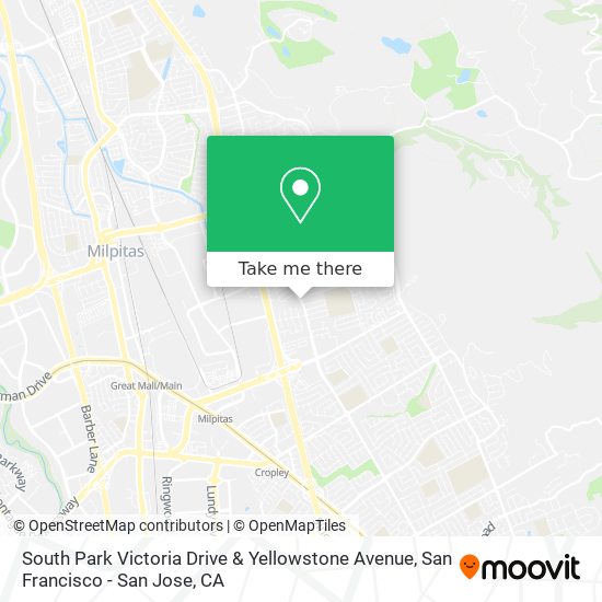 South Park Victoria Drive & Yellowstone Avenue map