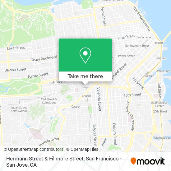 Mapa de Hermann Street & Fillmore Street