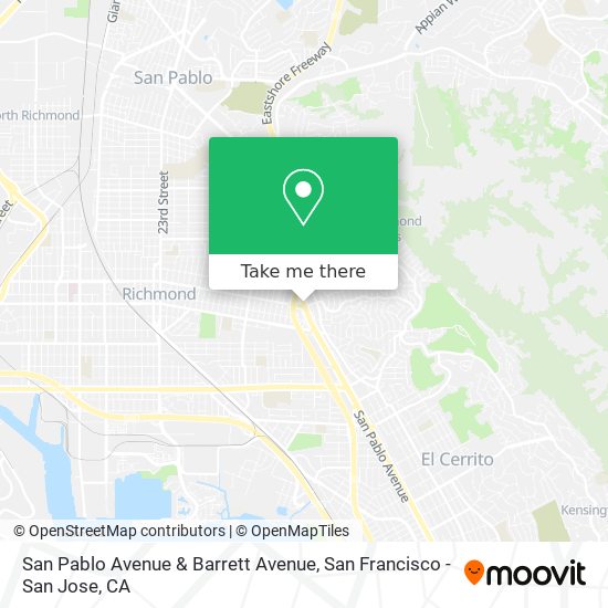 San Pablo Avenue & Barrett Avenue map