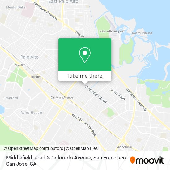Middlefield Road & Colorado Avenue map