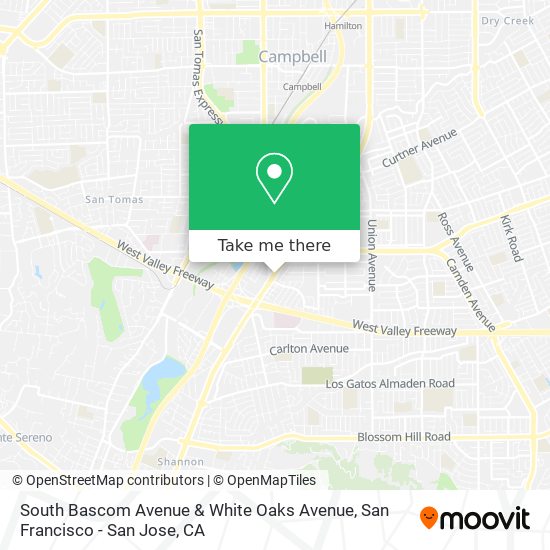 Mapa de South Bascom Avenue & White Oaks Avenue