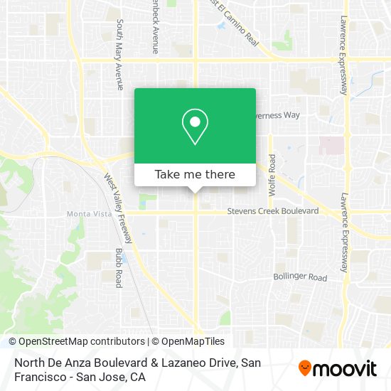 Mapa de North De Anza Boulevard & Lazaneo Drive