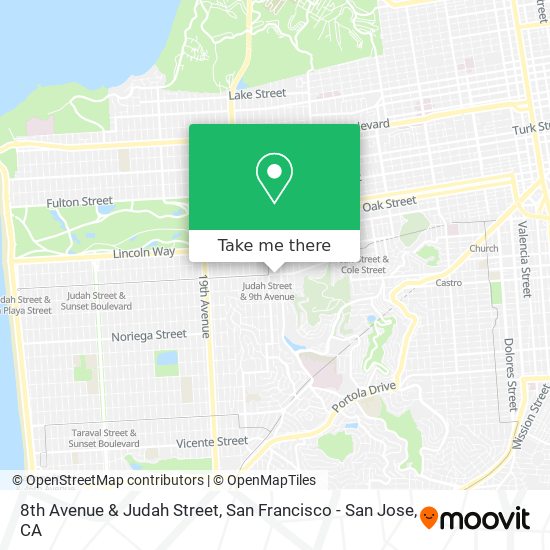 8th Avenue & Judah Street map