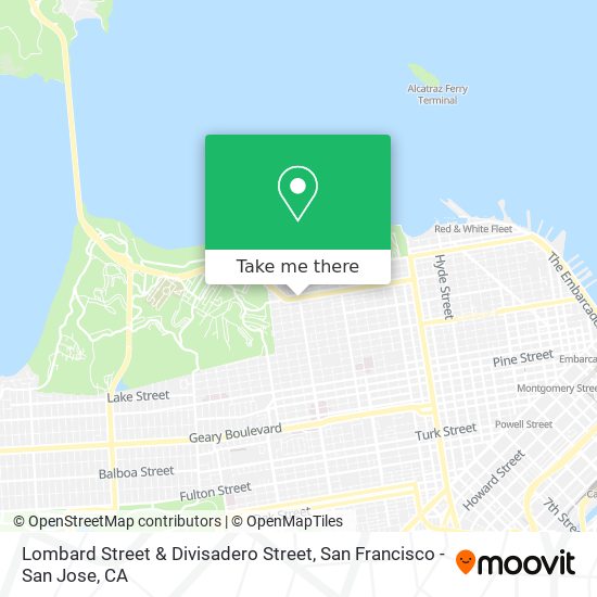 Mapa de Lombard Street & Divisadero Street