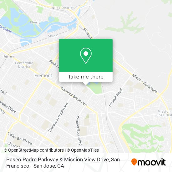 Mapa de Paseo Padre Parkway & Mission View Drive