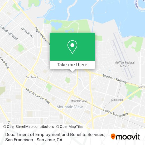 Department of Employment and Benefits Services map