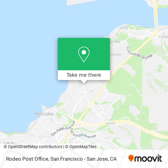 Rodeo Post Office map