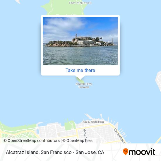 Alcatraz Island map