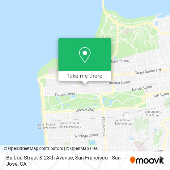 Mapa de Balboa Street & 28th Avenue