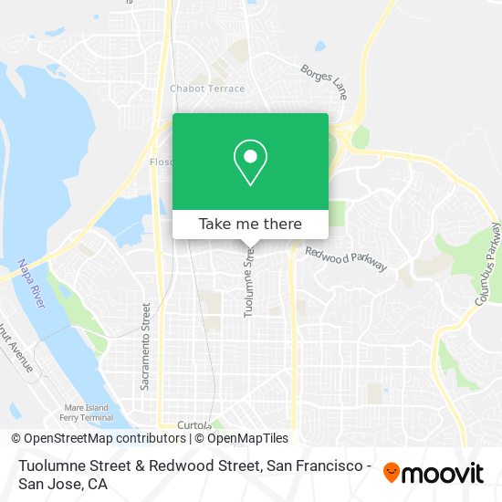 Mapa de Tuolumne Street & Redwood Street