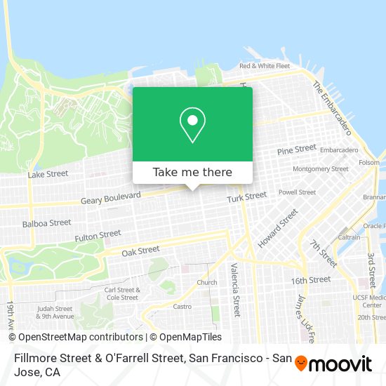 Mapa de Fillmore Street & O'Farrell Street