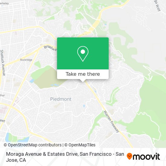 Moraga Avenue & Estates Drive map