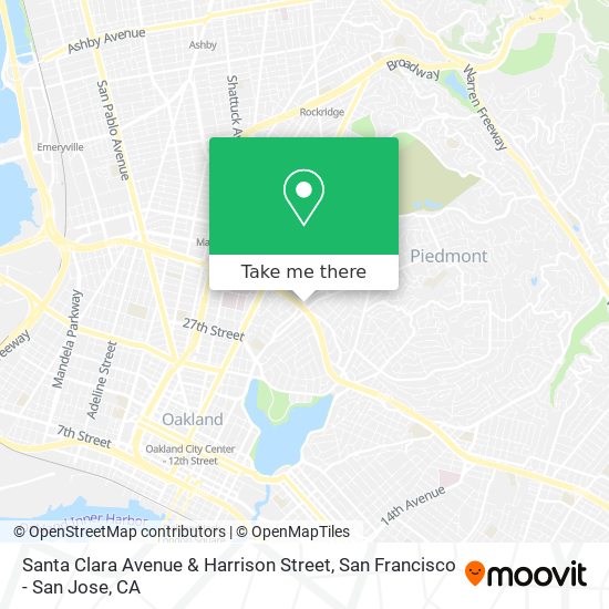 Mapa de Santa Clara Avenue & Harrison Street