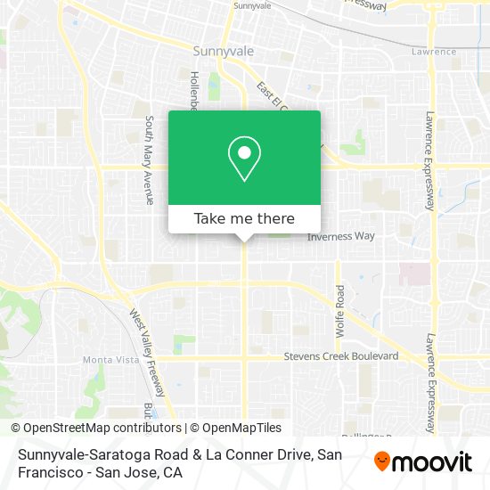 Sunnyvale-Saratoga Road & La Conner Drive map