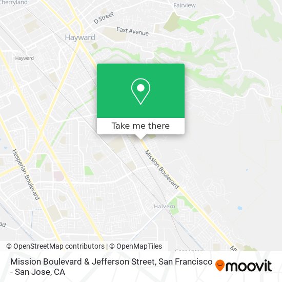 Mission Boulevard & Jefferson Street map