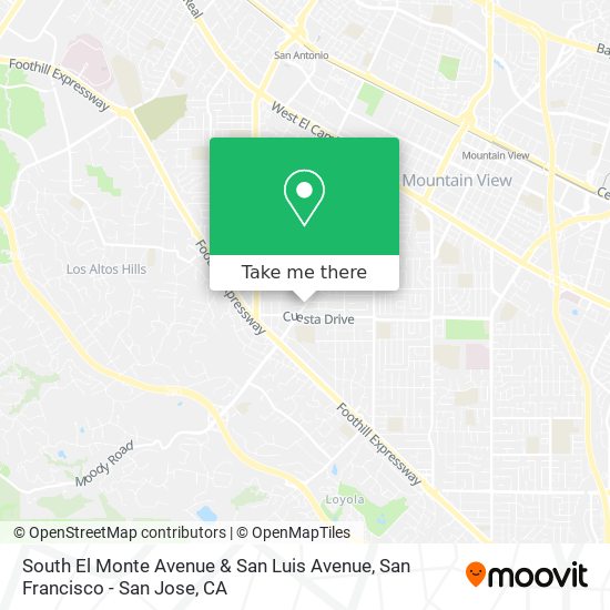 South El Monte Avenue & San Luis Avenue map