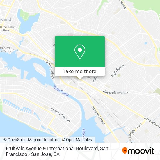 Mapa de Fruitvale Avenue & International Boulevard