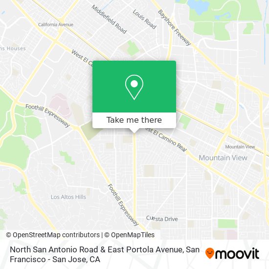 North San Antonio Road & East Portola Avenue map
