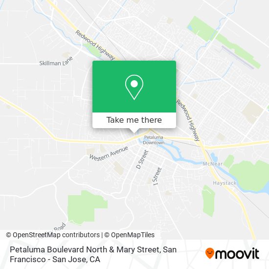 Mapa de Petaluma Boulevard North & Mary Street
