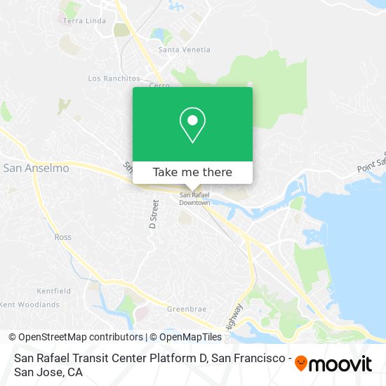 Mapa de San Rafael Transit Center Platform D