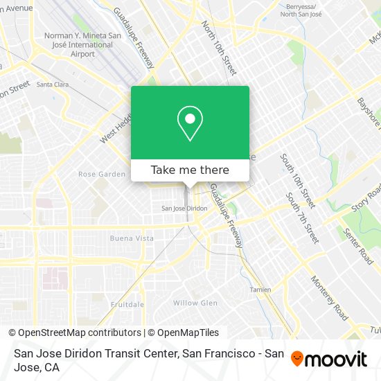 San Jose Diridon Transit Center map