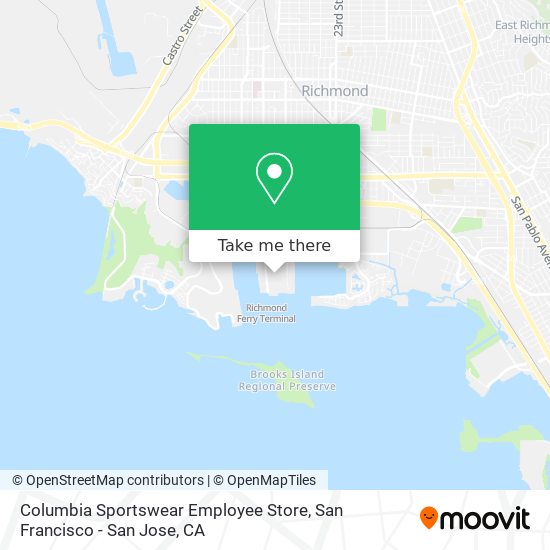Mapa de Columbia Sportswear Employee Store