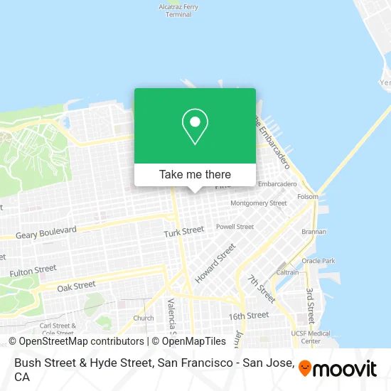 Mapa de Bush Street & Hyde Street