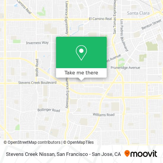 Mapa de Stevens Creek Nissan