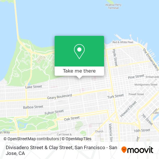 Divisadero Street & Clay Street map