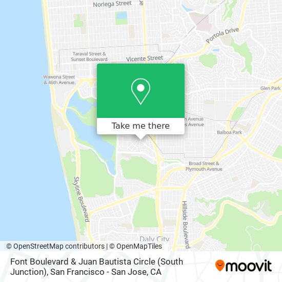 Mapa de Font Boulevard & Juan Bautista Circle (South Junction)