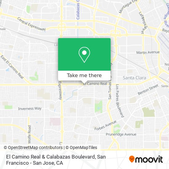 El Camino Real & Calabazas Boulevard map