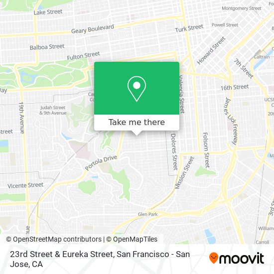 23rd Street & Eureka Street map
