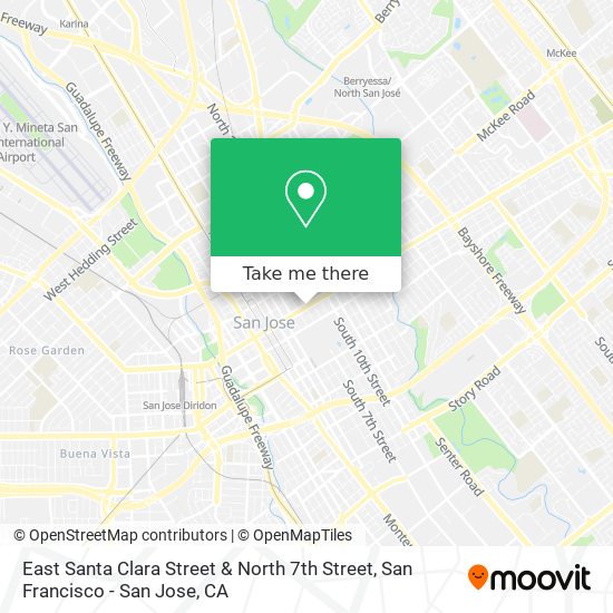 East Santa Clara Street & North 7th Street map