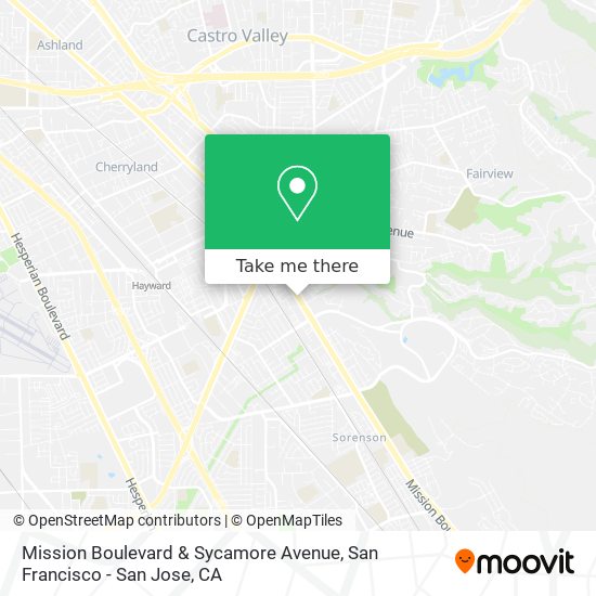 Mission Boulevard & Sycamore Avenue map