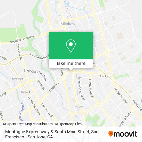 Montague Expressway & South Main Street map