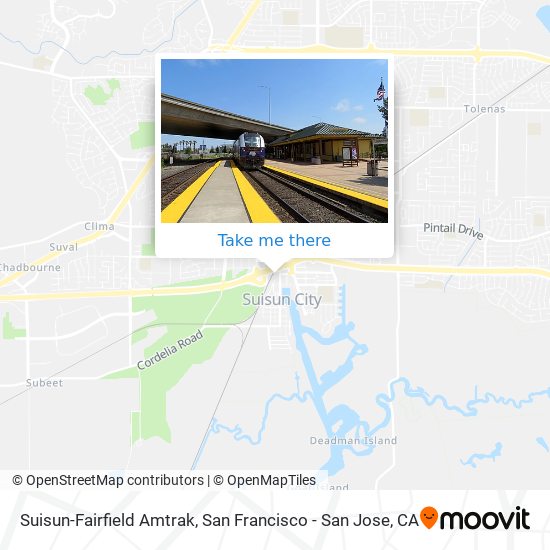 Suisun-Fairfield Amtrak map