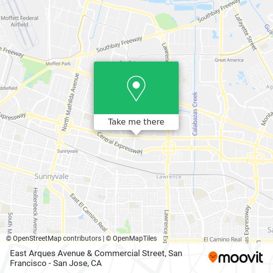 Mapa de East Arques Avenue & Commercial Street