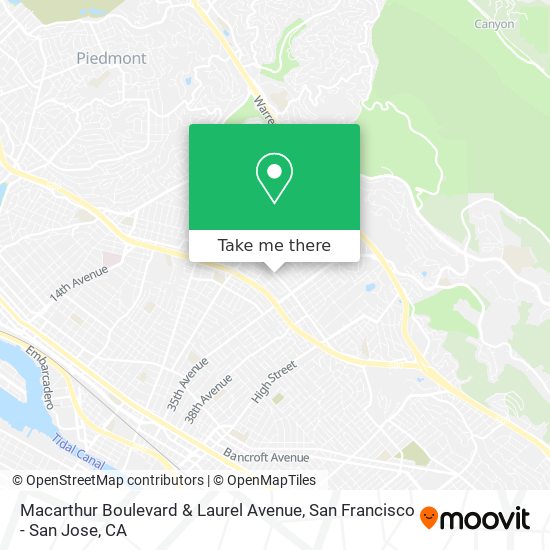 Mapa de Macarthur Boulevard & Laurel Avenue