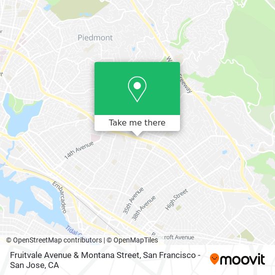 Fruitvale Avenue & Montana Street map