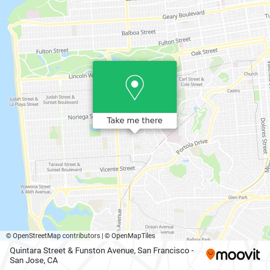 Mapa de Quintara Street & Funston Avenue
